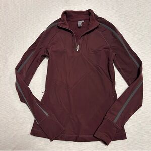 Sweaty Betty Half Zip Jacket Womens‎ Size XS Maroon Thermal Wicking Zip